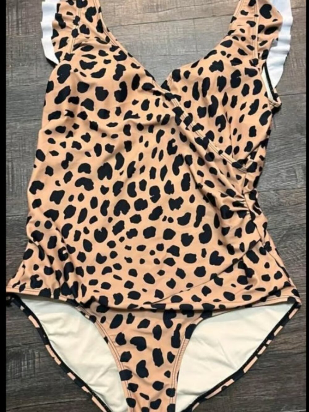 Womens size L leopard bathing suit